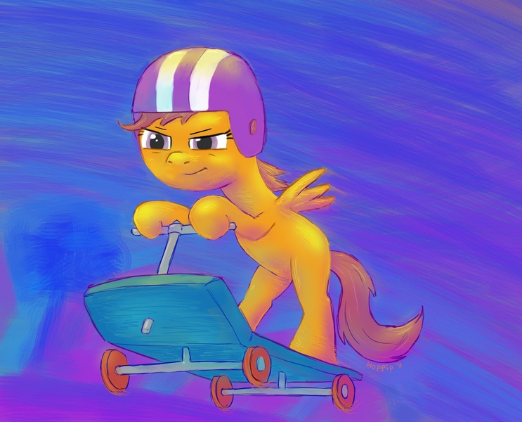 55842 Artist Hoppip Derpibooru Import Safe Scootaloo Scooter