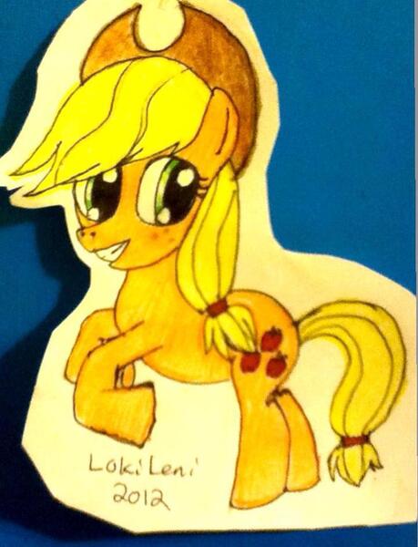 Safe Artist Lokileni Derpibooru Import Applejack Photo