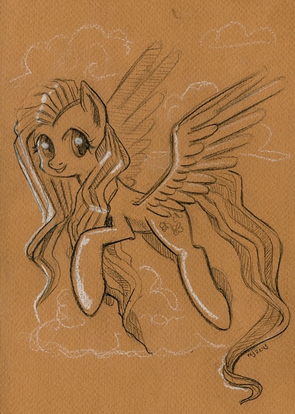 253874 Artist Maytee Derpibooru Import Fluttershy Monochrome