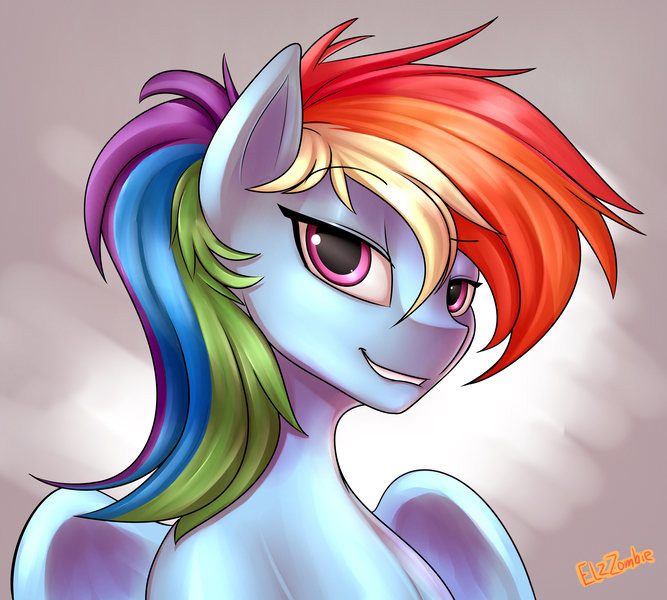 Safe Artist Elzzombie Derpibooru Import Rainbow Dash