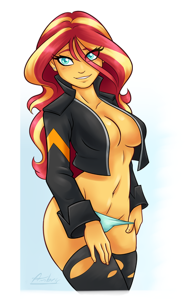 1329599 Suggestive Artist Ambris Derpibooru Import Sunset Shimmer