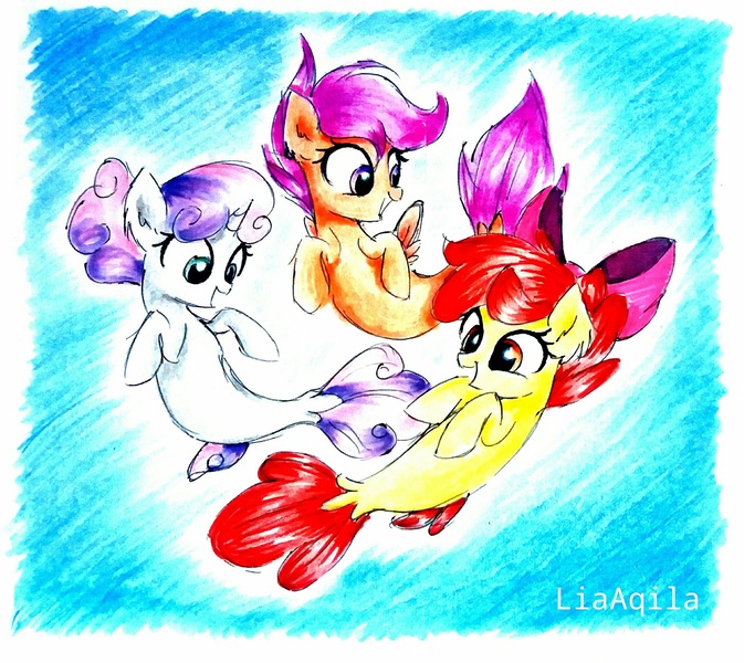 Safe Artist Liaaqila Derpibooru Import Apple Bloom