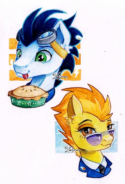 Safe Artist Lailyren Derpibooru Import Soarin Spitfire