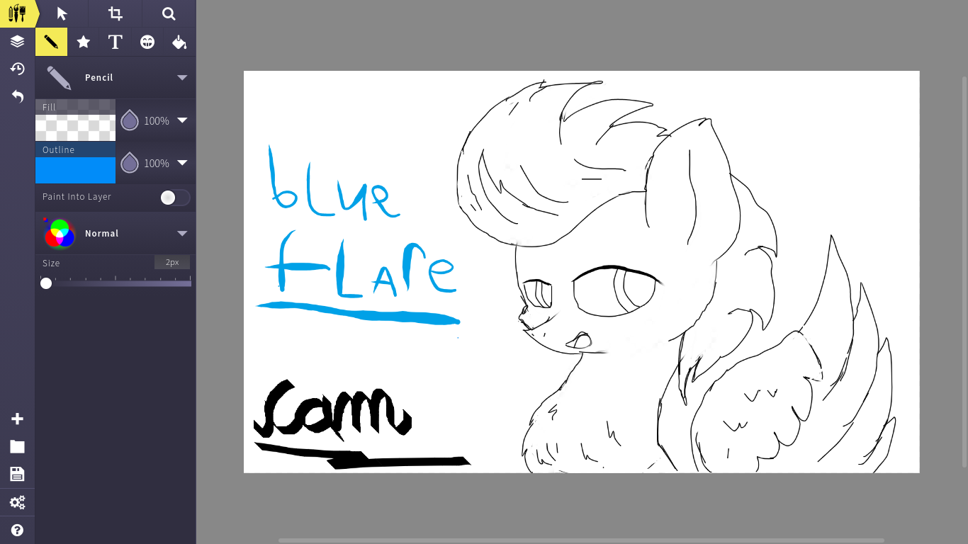 Safe Artist Cameron Derpibooru Import Oc Oc Blue Flare