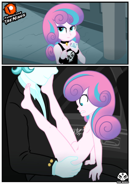 Size: 2480x3507 | Tagged: explicit, artist:theminus, banned from derpibooru, princess flurry heart, equestria girls, bulges, fake id, female, image, jpeg, limousine, lolicon, male, older male, princess emo heart, shocked, show accurate, show accurate porn, smug, straight, underage