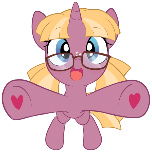 Size: 1521x1518 | Tagged: safe, artist:pestil, oc, oc:butter berry, unofficial characters only, pony, unicorn, bipedal, cute, female, filly, heart, looking at you, simple background, solo, transparent background