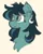 Size: 550x688 | Tagged: safe, artist:aripegio del mandolino, oc, oc:chamomile, unofficial characters only, bat pony, pony, bust, chest fluff, ear fluff, ear piercing, ear tufts, earring, female, jewelry, mare, piercing, portrait, simple background, slit eyes, solo, yellow background