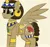 Size: 1145x1080 | Tagged: safe, artist:aripegio del mandolino, oc, unnamed oc, unofficial characters only, pegasus, pony, braided tail, ear piercing, earring, egyptian pony, female, jewelry, makeup, mare, piercing, simple background, solo, spread wings, wings, yellow background