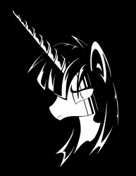 Size: 1936x2512 | Tagged: safe, artist:azdaracylius, oc, oc:fausticorn, unofficial characters only, alicorn, pony, alicorn oc, black and white, bust, female, grayscale, horn, mare, monochrome, portrait, solo, wings