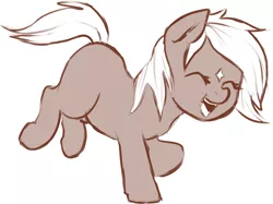 Size: 1874x1401 | Tagged: source needed, safe, artist:crade, ponified, ponified:verity, unofficial characters only, earth pony, pony, art pack:marenheit 451 charity stream, female, filly, happy, image, png, simple background, smiling, solo, verity, white background