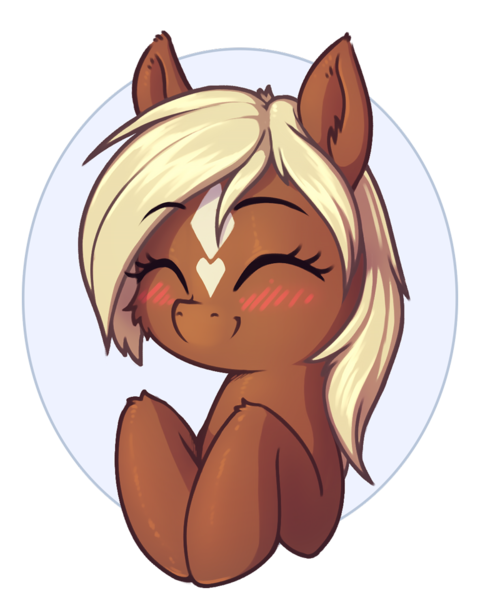 Size: 768x960 | Tagged: safe, artist:shydale, ponified, ponified:verity, unofficial characters only, earth pony, pony, blushing, eyes closed, female, filly, happy, image, png, simple background, smiling, solo, transparent background, verity