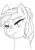 Size: 522x741 | Tagged: artist needed, source needed, safe, ponified, ponified:verity, unofficial characters only, earth pony, pony, angry, crying, female, filly, monochrome, sad, simple background, solo, verity, white background