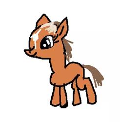 Size: 394x400 | Tagged: safe, artist:anonymous, ponified, ponified:verity, unofficial characters only, earth pony, pony, /mlp/, 1000 hours in ms paint, 4chan, female, filly, simple background, smiling, solo, verity, white background