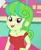 Size: 832x1014 | Tagged: safe, anonymous editor, edit, edited screencap, screencap, stella sprinkles, equestria girls, equestria girls series, tip toppings, spoiler:eqg series (season 2), alternate hairstyle, blushing, clothes, clothes edit, dress, ear piercing, earring, female, jewelry, lipstick, looking at you, makeup, necklace, open mouth, piercing