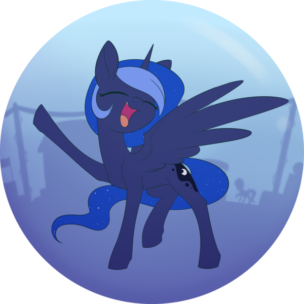 Size: 1727x1727 | Tagged: safe, artist:dusthiel, princess luna, alicorn, pony, eyes closed, female, happy, luna's day, mare, solo, winter solstice