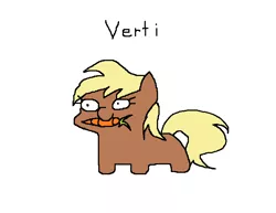 Size: 690x532 | Tagged: safe, artist:softlava, ponified, ponified:verity, earth pony, pony, female, filly, irl horse, simple background, squatpony, verity, white background
