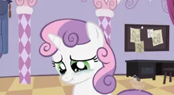 Size: 634x344 | Tagged: derpibooru import, filly, fillydelphia, safe, screencap, scrunchy face, sweetie belle