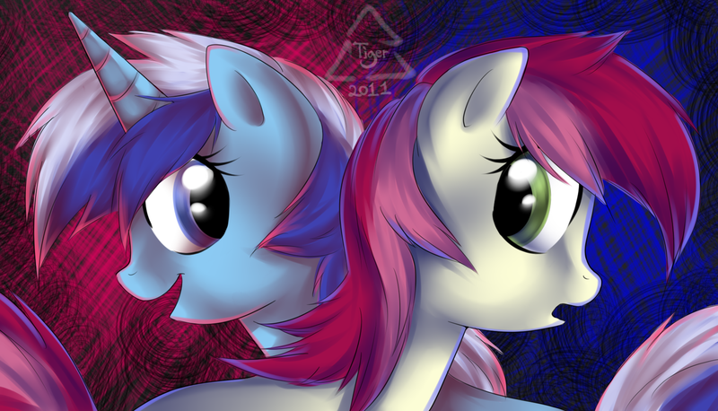 Size: 1580x905 | Tagged: safe, artist:cat-cly, derpibooru import, minuette, roseluck, pony, female, mare