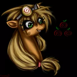 Size: 1200x1200 | Tagged: safe, artist:klalaskaxd, derpibooru import, applejack, pony, female, jack spicer, mare, solo, xiaolin showdown