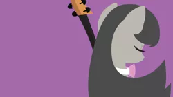 Size: 1920x1080 | Tagged: safe, artist:bluepedro, derpibooru import, octavia melody, earth pony, pony, bowtie, bust, cello, eyes closed, female, lineless, mare, minimalist, musical instrument, portrait, purple background, simple background, solo, wallpaper
