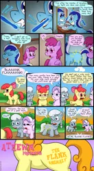Size: 850x1553 | Tagged: apple bloom, artist:fadri, berry punch, berryshine, carrot top, comic, comic:and that's how equestria was made, derpibooru import, diamond tiara, golden harvest, minuette, safe, silver spoon, the flank anomaly