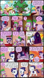 Size: 850x1507 | Tagged: artist:fadri, comic, comic:and that's how equestria was made, daisy, derpibooru import, flower trio, flower wishes, lily, lily valley, rarity, roseluck, safe, spike, sunshower raindrops, the flank anomaly, twilight sparkle, twinkleshine