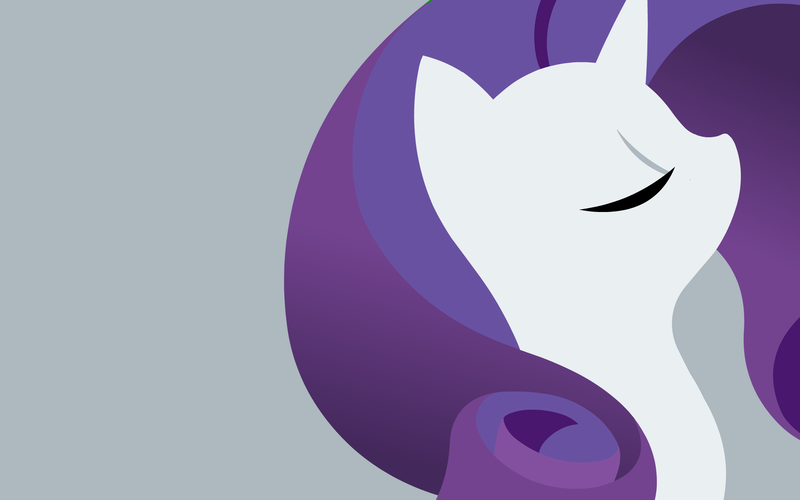 Size: 2400x1500 | Tagged: safe, artist:megasweet, derpibooru import, part of a set, rarity, pony, unicorn, bust, eyes closed, female, horn, lineless, mare, minimalist, portrait, profile, simple background, solo, wallpaper