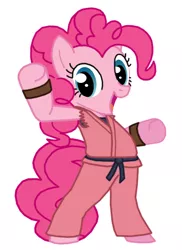 Size: 432x594 | Tagged: artist:death-driver-5000, cosplay, costume, dan hibiki, derpibooru import, pinkie hibiki, pinkie pie, safe, street fighter