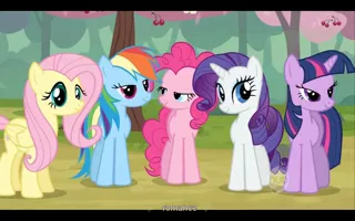 Size: 1680x1050 | Tagged: derpibooru import, fluttershy, out of context, pinkie pie, rainbow dash, rarity, romance, safe, screencap, the last roundup, twilight sparkle, youtube caption
