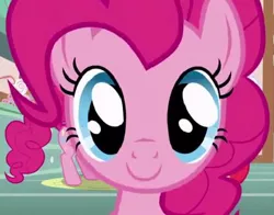 Size: 466x366 | Tagged: safe, derpibooru import, screencap, pinkie pie, earth pony, pony, too many pinkie pies, clone, cropped, female, mare, pinkie clone, solo