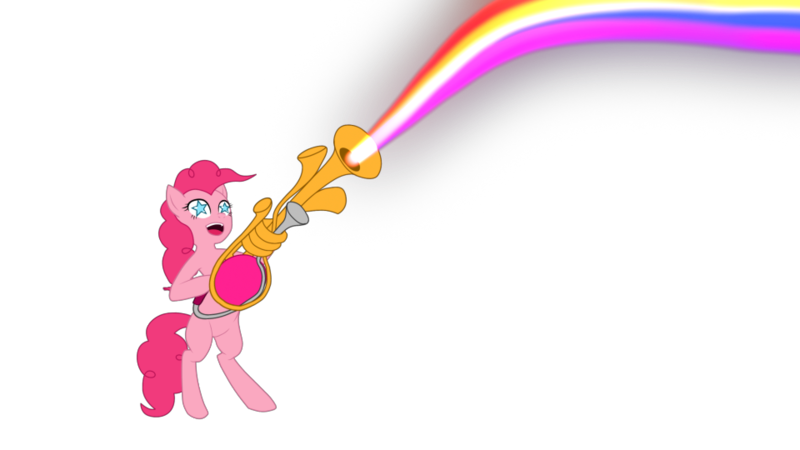 Size: 960x540 | Tagged: safe, artist:fantasyblade, derpibooru import, pinkie pie, earth pony, pony, animated, animated png, bipedal, female, mare, rainbow, simple background, solo, starry eyes, team fortress 2, transparent background, wingding eyes