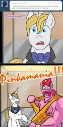 Size: 553x1110 | Tagged: artist:ttturboman, ask blueblood, derpibooru import, hulkamania, hulk hogan, parody, pinkie pie, prince blueblood, safe, tumblr