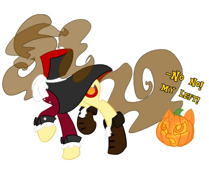 Size: 1024x853 | Tagged: artist:piichu-pi, derpibooru import, halloween, headless, headless horse, holiday, jack-o-lantern, oc, oc:eclair, pumpkin, safe, simple background, transparent background, unofficial characters only