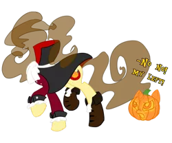Size: 1024x853 | Tagged: artist:piichu-pi, derpibooru import, halloween, headless, headless horse, holiday, jack-o-lantern, oc, oc:eclair, pumpkin, safe, simple background, transparent background, unofficial characters only