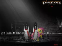 Size: 1024x768 | Tagged: derpibooru import, edit, fatal frame, fluttershy, safe