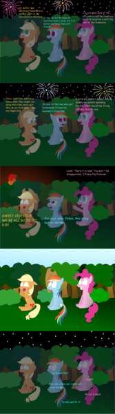 Size: 900x3243 | Tagged: applejack, artist:sunny-rains, blind, blinded, comic, derpibooru import, fireworks, malcolm in the middle, pinkie pie, rainbow dash, safe