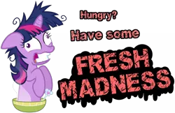 Size: 3488x2265 | Tagged: arial, bowl, derpibooru import, high res, insanity, safe, twilight snapple, twilight sparkle