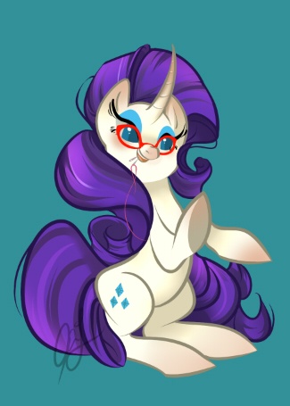 Size: 325x455 | Tagged: artist:glassass, derpibooru import, glasses, rarity, safe