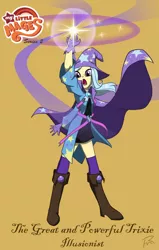 Size: 972x1533 | Tagged: artist:didj, derpibooru import, humanized, illusionist, my little mages, safe, trixie