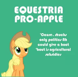 Size: 696x688 | Tagged: applejack, derpibooru import, politics, pro-choice poster, safe, solo