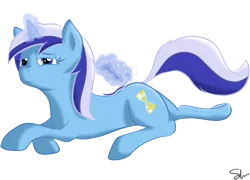 Size: 799x576 | Tagged: artist needed, safe, derpibooru import, minuette, pony, unicorn, female, levitation, looking at you, magic, mare, telekinesis, toothpaste