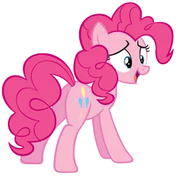 Size: 3000x2972 | Tagged: artist:sidorovich, balloonbutt, derpibooru import, female, high res, mare, open mouth, pinkie pie, plot, safe, simple background, solo, transparent background, vector