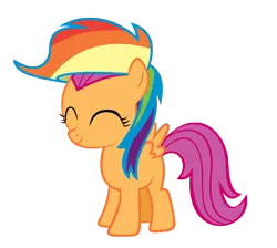 Size: 3000x2689 | Tagged: safe, artist:sidorovich, derpibooru import, scootaloo, pegasus, pony, eyes closed, female, filly, hat, high res, simple background, solo, transparent background, vector