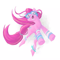 Size: 900x888 | Tagged: dead source, safe, artist:hangryhangryhippo, derpibooru import, pinkie pie, pony, glasses, solo