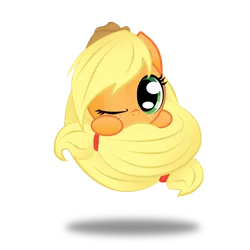 Size: 3508x3508 | Tagged: applejack, artist:zackira, cute, derpibooru import, high res, part of a set, safe, solo, sphere ponies, wink