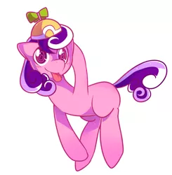 Size: 1086x1109 | Tagged: source needed, safe, artist:pekou, derpibooru import, screwball, earth pony, pony, :p, cute, epic get, female, get, hat, looking at you, mare, propeller hat, smiling, solo, swirly eyes, tongue out