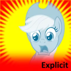 Size: 250x250 | Tagged: safe, derpibooru import, applejack, earth pony, pony, female, frown, mare, meta:explicit, needs more saturation, official spoiler image, open mouth, shocked, solo, spoilered image joke, surprised, wide eyes