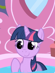 Size: 254x338 | Tagged: safe, derpibooru import, screencap, twilight sparkle, pony, unicorn, green isn't your color, animated, bathtub, blinking, close-up, cropped, cute, eyeroll, female, mare, open mouth, raised hoof, sigh, smiling, solo, spa, twiabetes, water