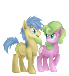Size: 1166x1280 | Tagged: safe, artist:mn27, derpibooru import, daisy, flower wishes, goldengrape, sir colton vines iii, earth pony, pony, daisygrape, female, male, mare, shipping, stallion, straight