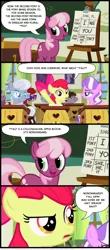 Size: 874x1984 | Tagged: safe, artist:kturtle, derpibooru import, apple bloom, cheerilee, diamond tiara, silver spoon, sweetie belle, truffle shuffle, twist, earth pony, pony, accent, colt, comic, funetik aksent, glasses, grammar, male, ponyville schoolhouse, y'all